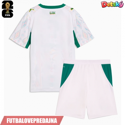 Lacne Dětský Futbalové dres Senegal MS 2026 Krátky Rukáv - Domáci (+ trenírky)